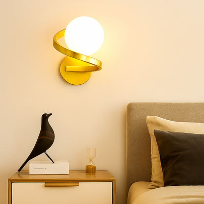 Lampe Murale Design Élégant en Spirale