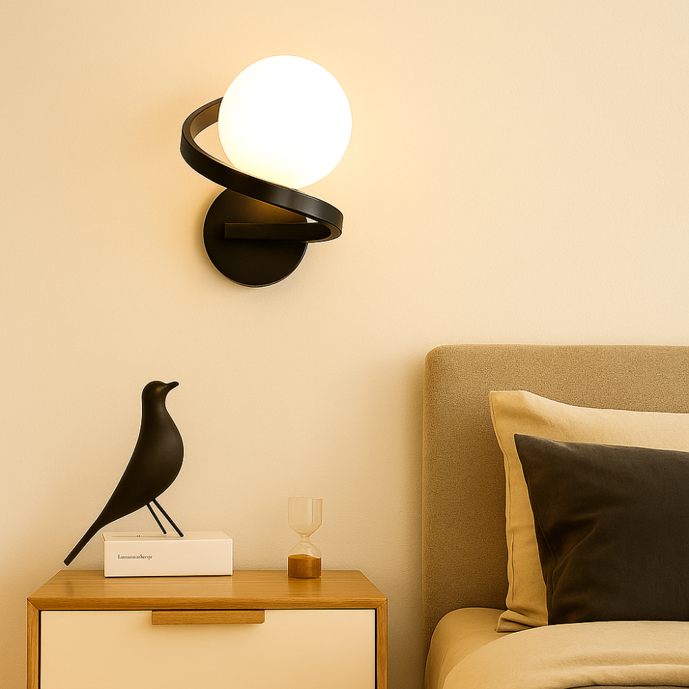 Lampe Murale Design Élégant en Spirale