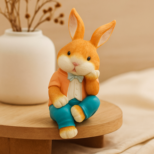 Décoration Lapin Amusant pour Bureau ou Étagère - BlxckFR