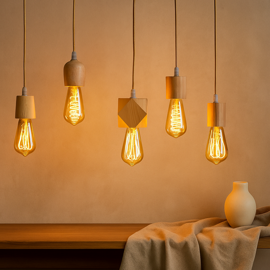 Lampe Suspension Bois Chaleureuse et Élégante - BlxckFR