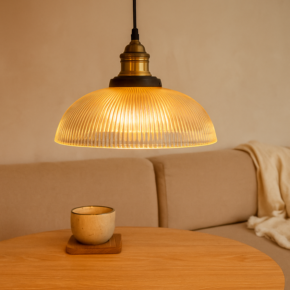 Lumière Chaude – Lampe Suspendue Élégante en Verre Antique - BlxckFR