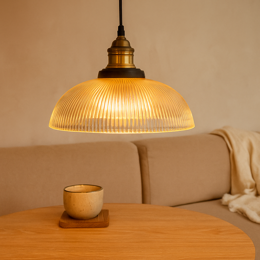 Lumière Chaude – Lampe Suspendue Élégante en Verre Antique - BlxckFR