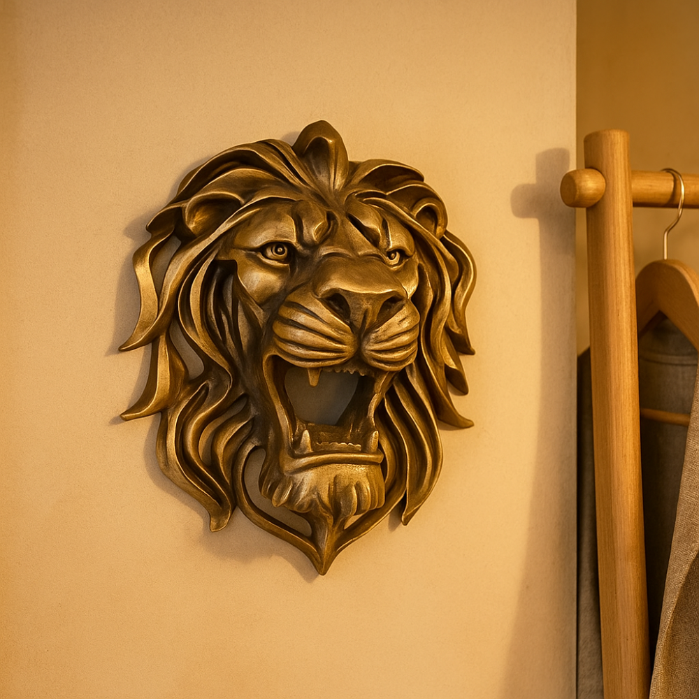 Décoration Mural Lion Élégant Doré - BlxckFR