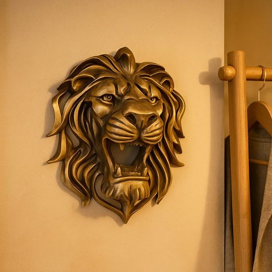Décoration Mural Lion Élégant Doré - BlxckFR