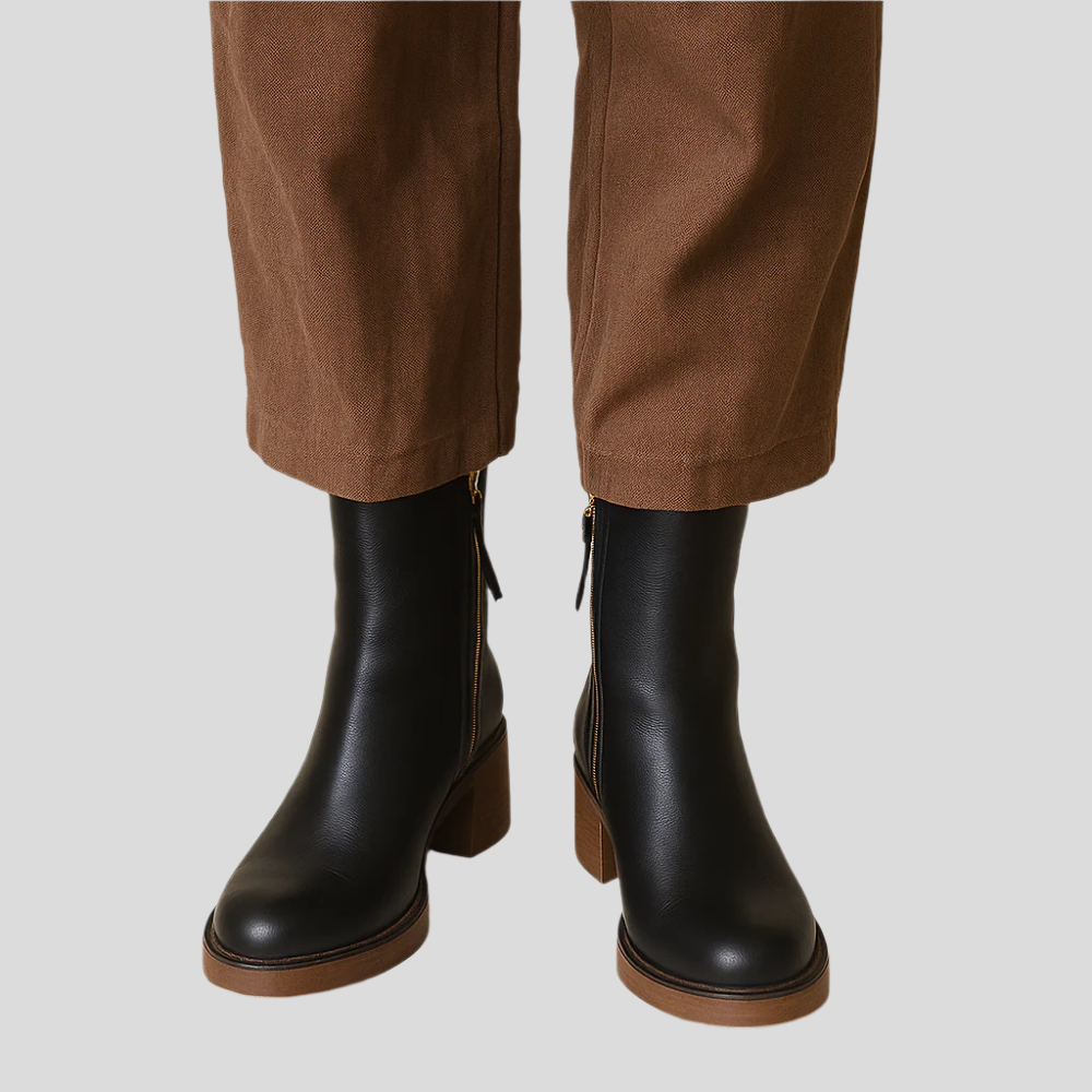 Bottines Chic avec talon bas - Chaussures tendance pour femme - BlxckFR