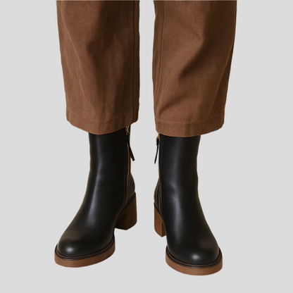 Bottines Chic avec talon bas - Chaussures tendance pour femme - BlxckFR