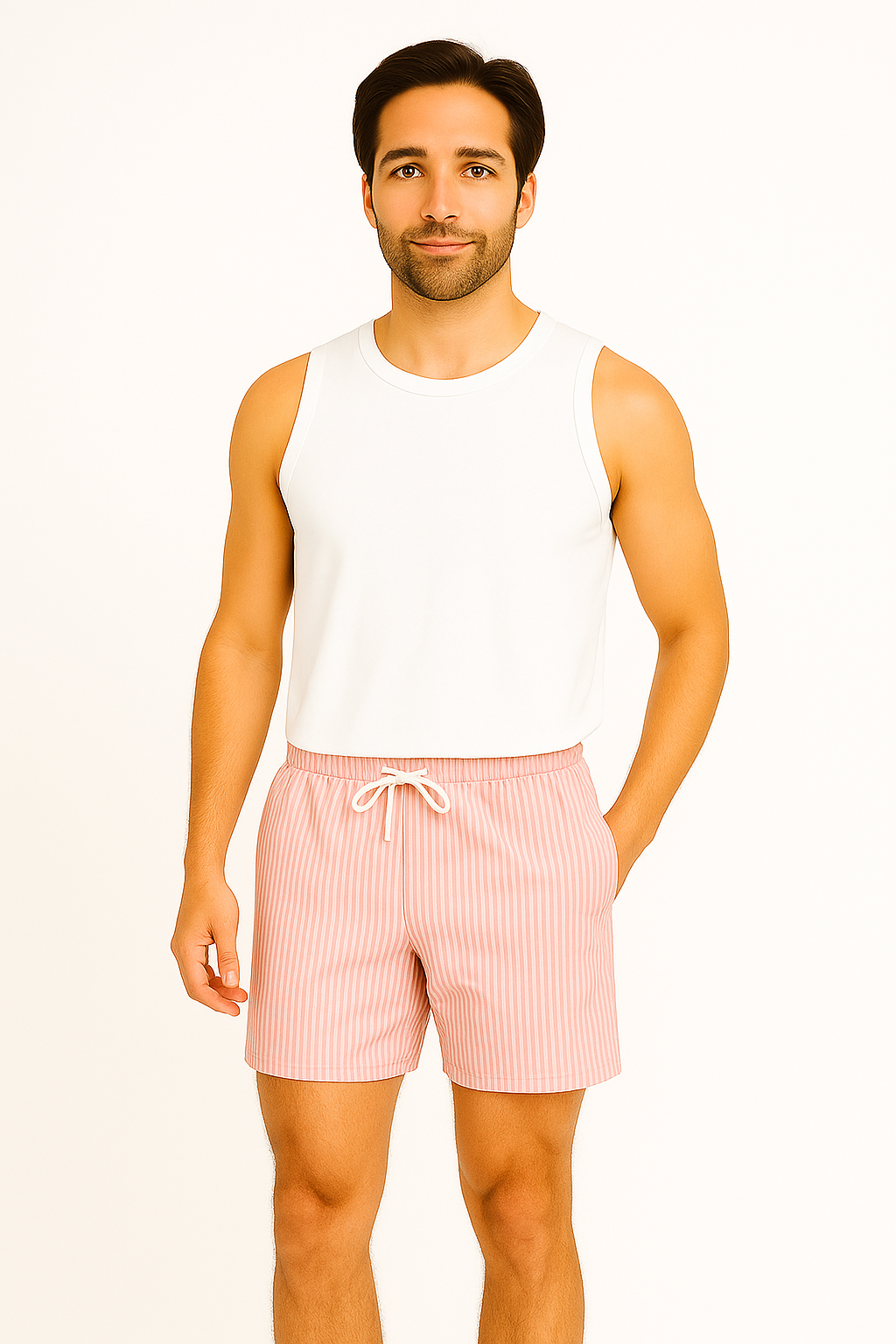 Bastian | Colourful Striped Motorcycle & Beach Cargo Shorts - Foivo