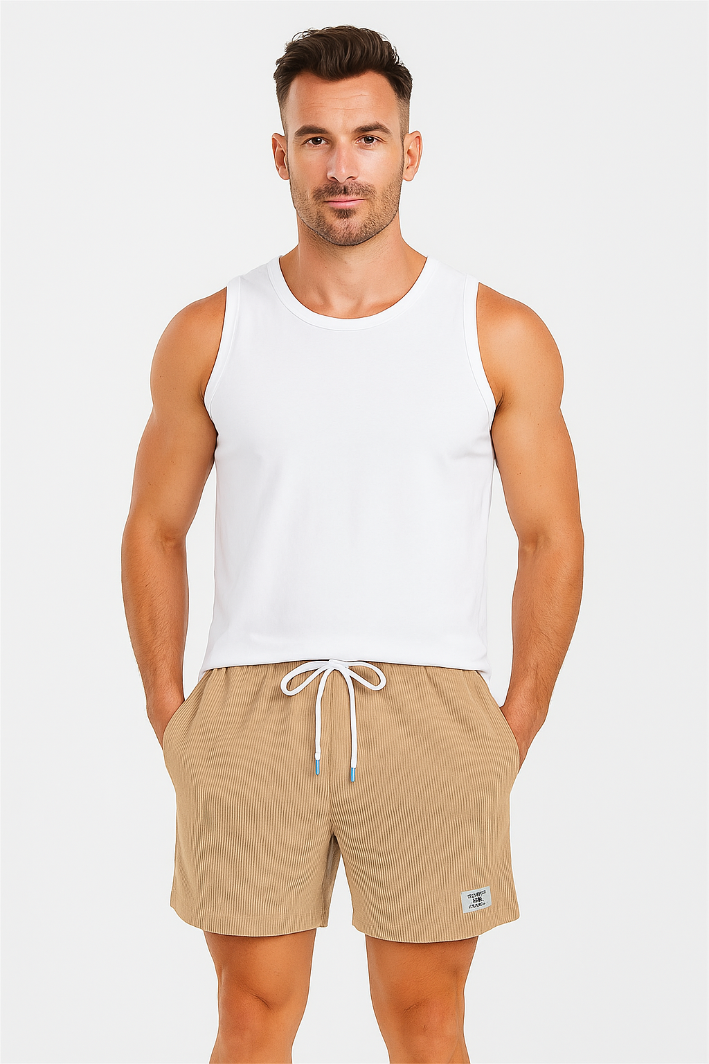 Shorts décontractés en coton léger pour été - Foivo