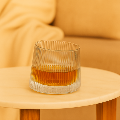 Verre Whisky Décoratif Côtelé Tourbillon