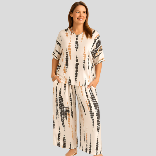 Tenue Détendue 2 Pièces - Haut Col Rond et Pantalon Large - BlxckFR