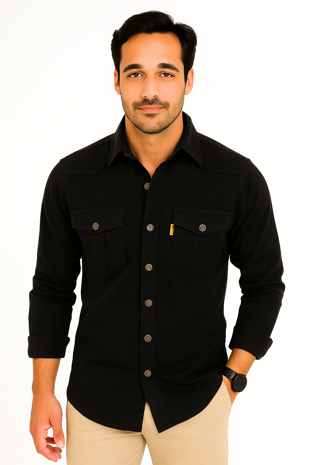 Chemise Classique Manches Longues Douce - Foivo