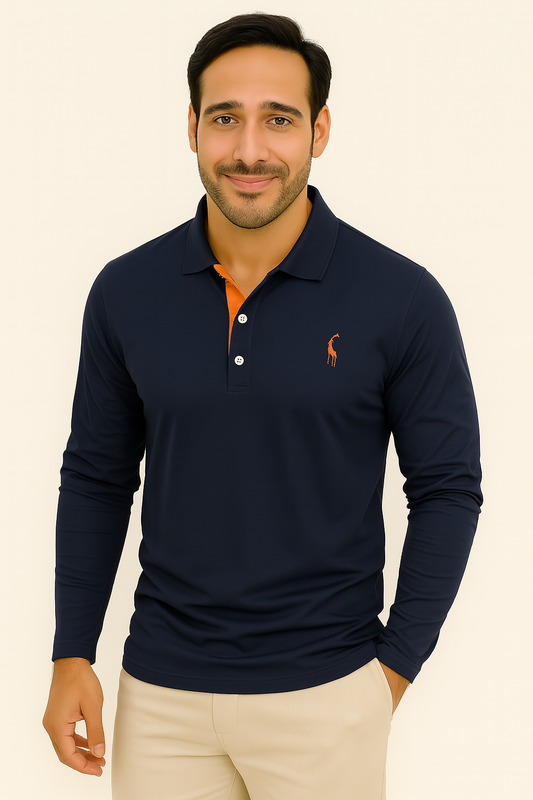 Chemise Polo Manche Longue Élégante - Foivo