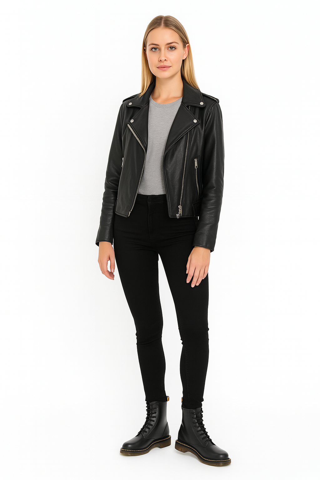 Bottes Mi-Mollet Chic Noir Foncé pour Femme - Foivo