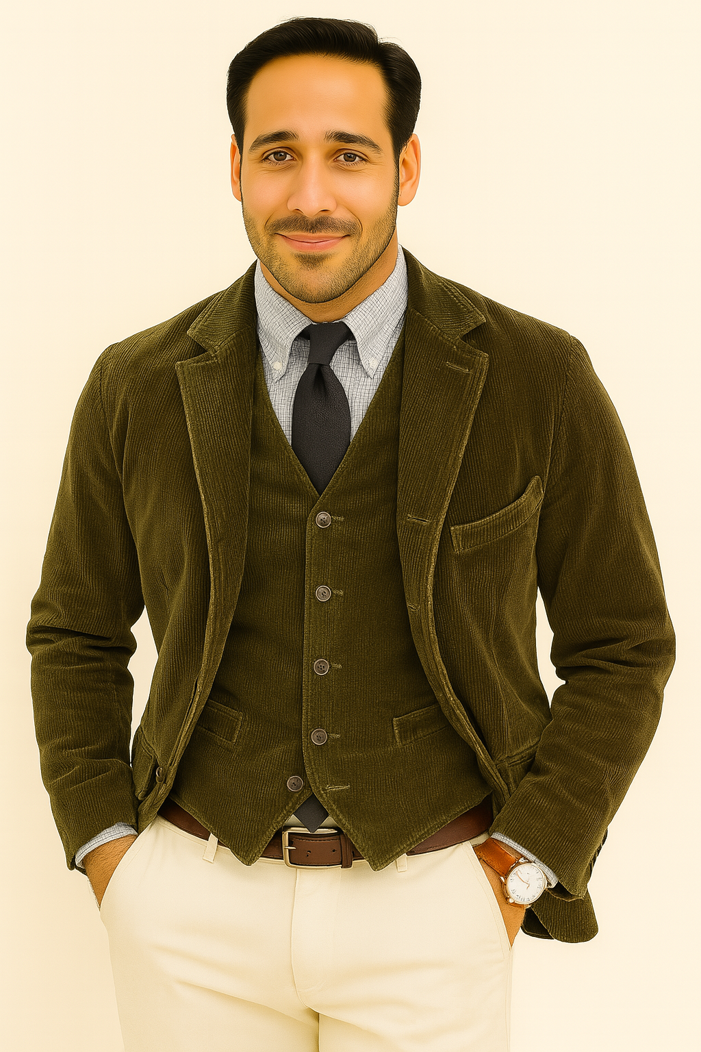 Blazer Classique Doux à Cordon - Foivo