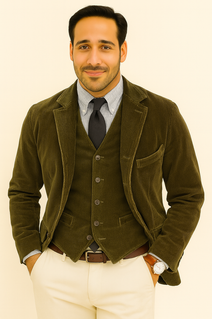 Blazer Classique Doux à Cordon - Foivo
