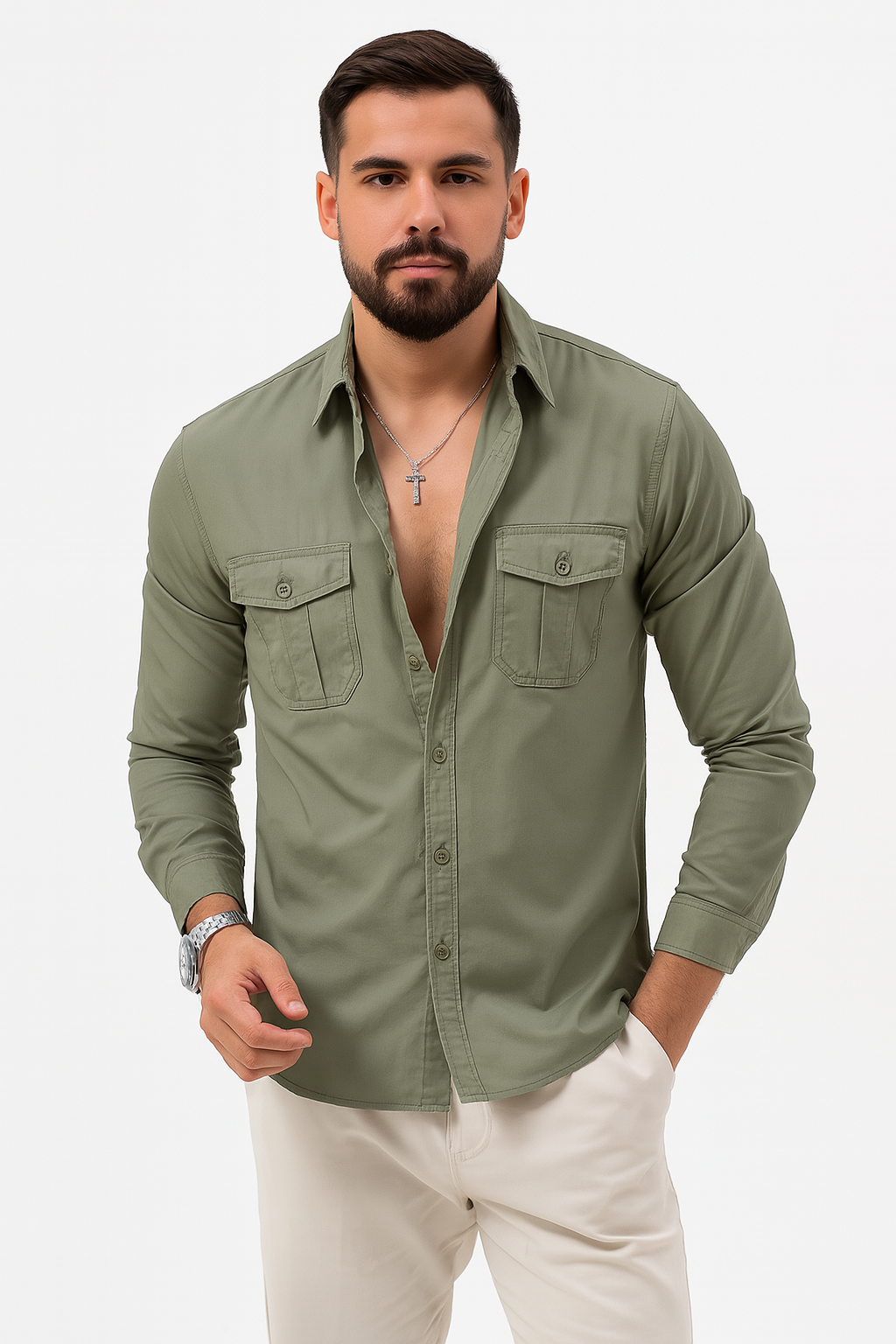 Chemise élégante coupée classique avec charme intemporel - Foivo