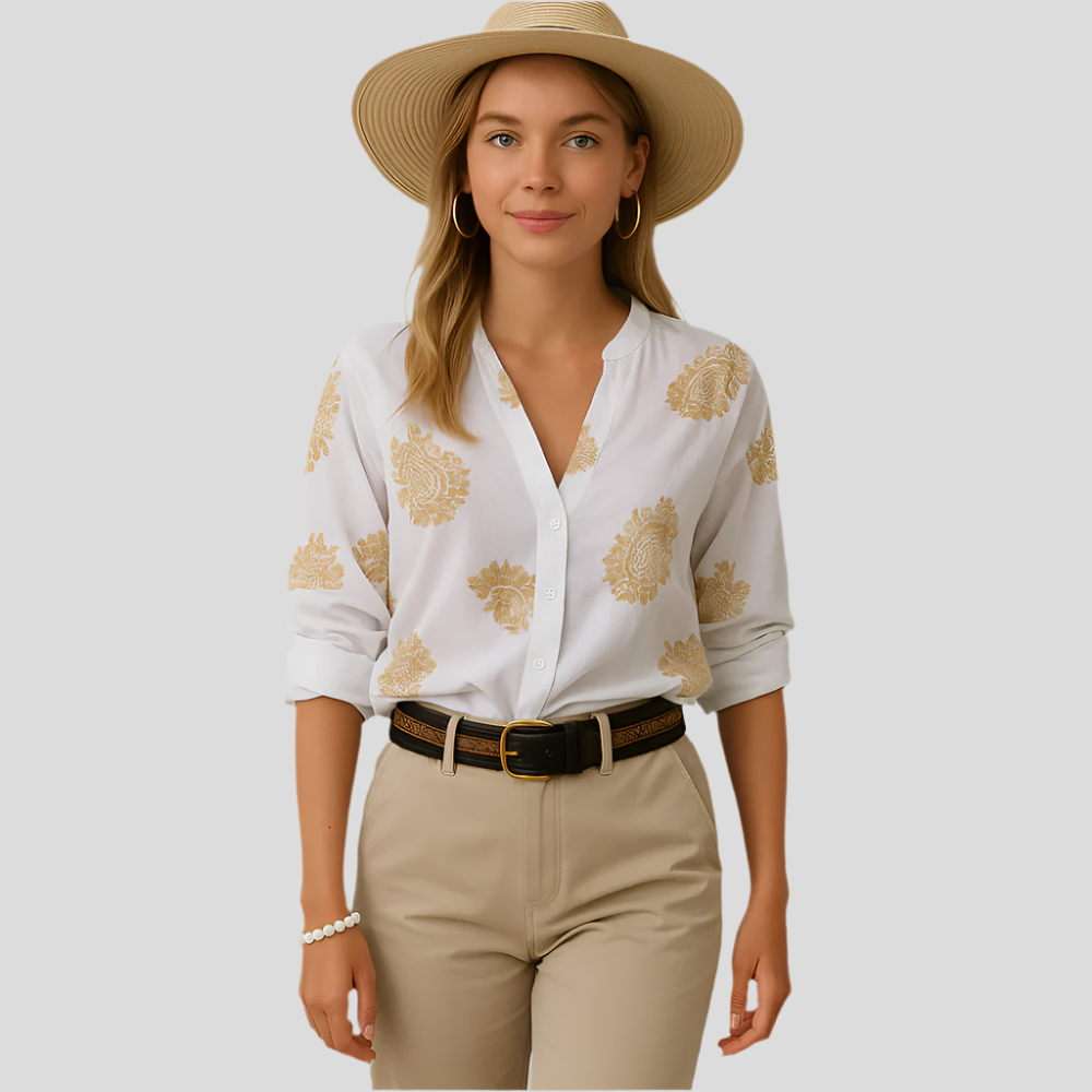 Blouse Été Bohème Chic – Top Manches Longues Féminin - BlxckFR
