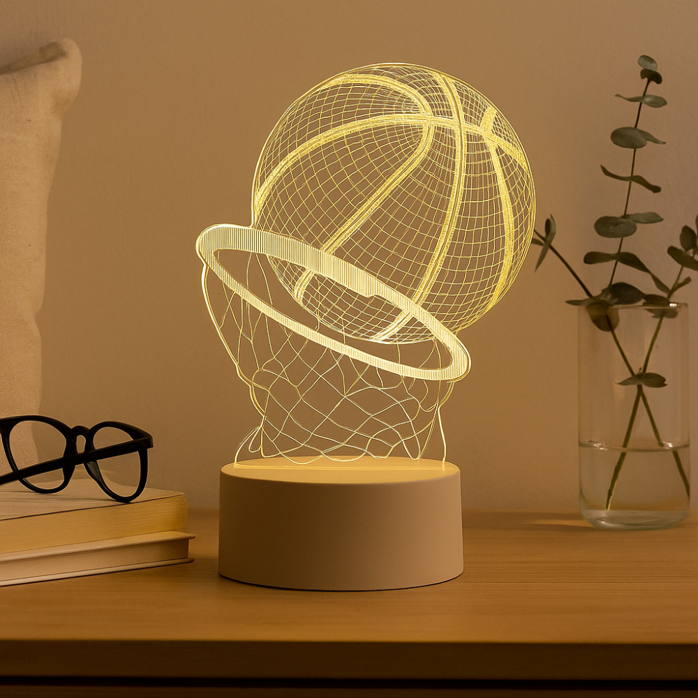 Lampe LED 3D Basketball Flottant pour Fans de Sport - BlxckFR