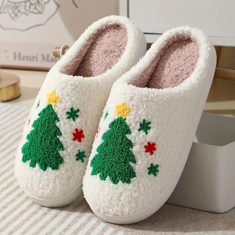 Chaussons d'Hiver Antidérapants avec Motif Cerf 3