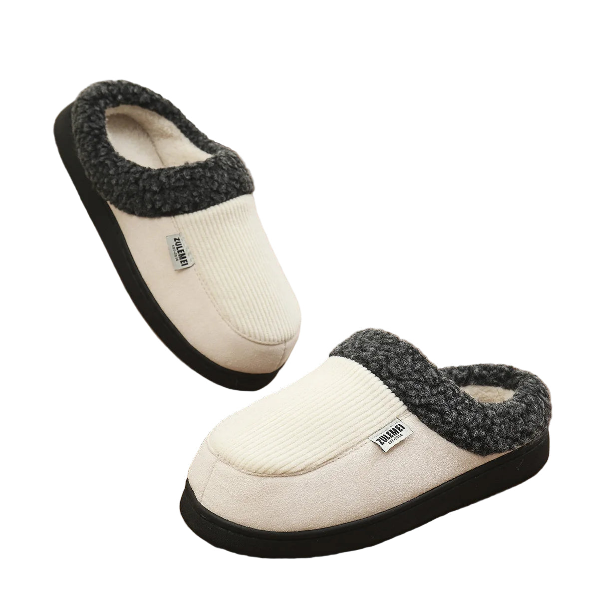 Chaussons dintérieur Homme Mousse à mémoire de forme Peluche - Foivo