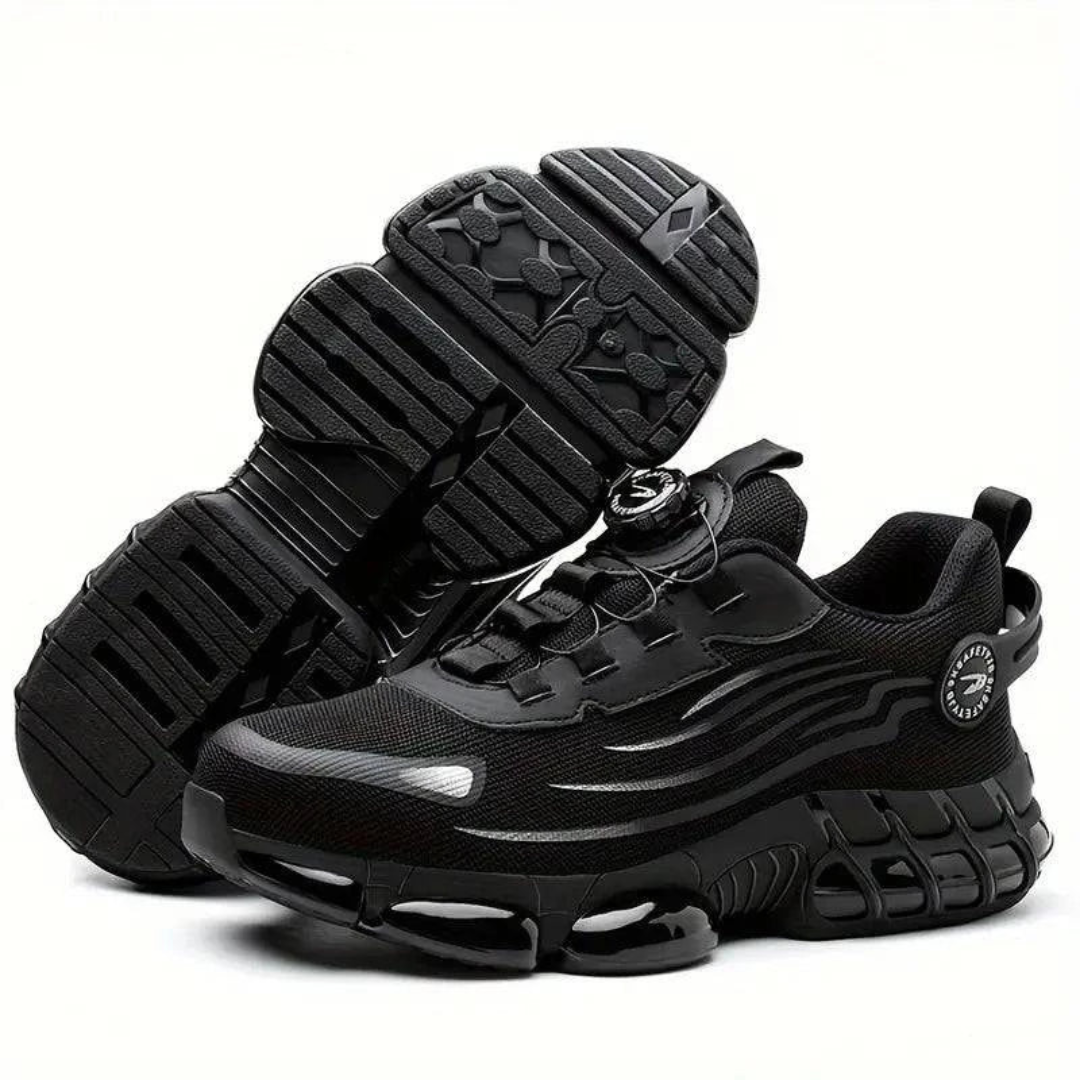 Chaussures de sécurité homme, semelle épaisse antidérapante, gris et noir-vêtement-Oslo France