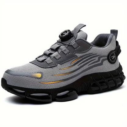 Chaussures de sécurité homme, semelle épaisse antidérapante, gris et noir-vêtement-Oslo France