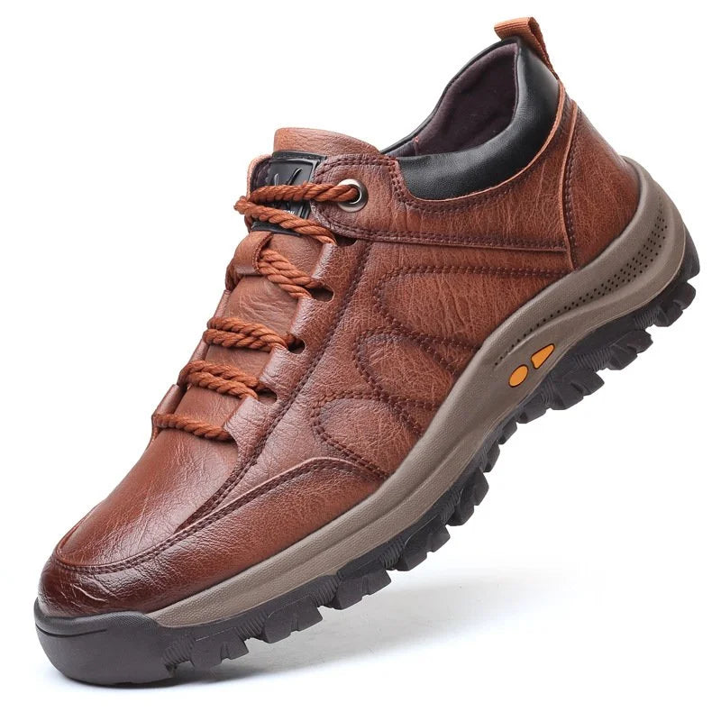Chaussures homme orthopédique avec semelle épaisse pour la marche au quotidien-vêtement-Marron-39-Oslo France