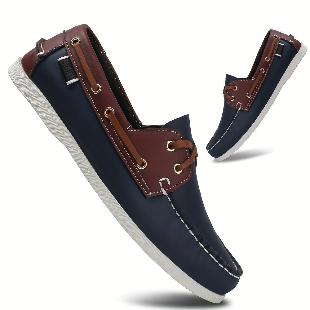 Chaussures Bateau Homme Cuir Souple Décontractées - Foivo