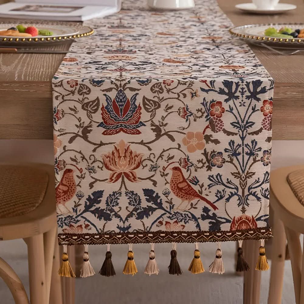 Chemin de Table Floral pour Décoration Intérieure 1