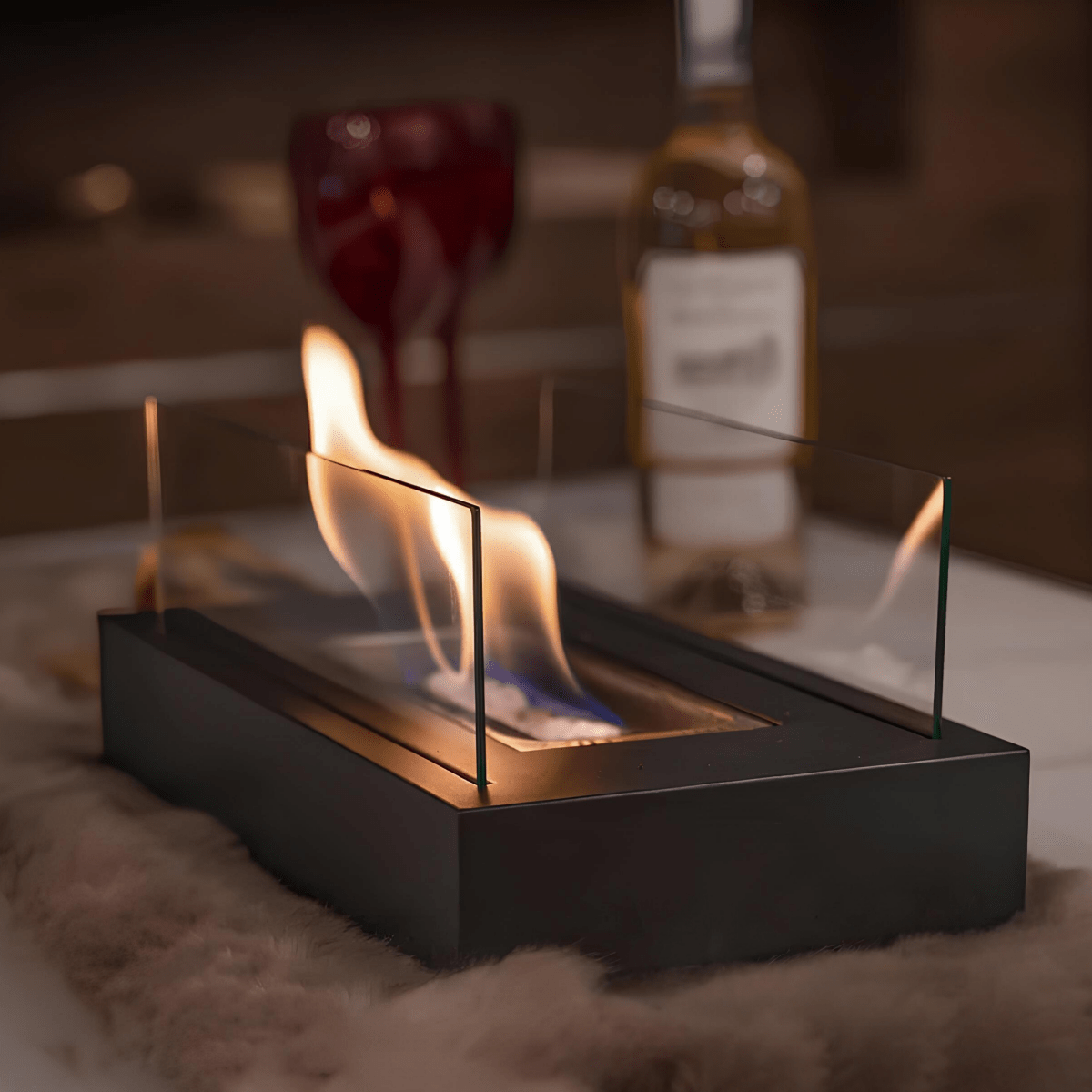 Cheminée de Table Portable Bioéthanol Design Compact - Foivo