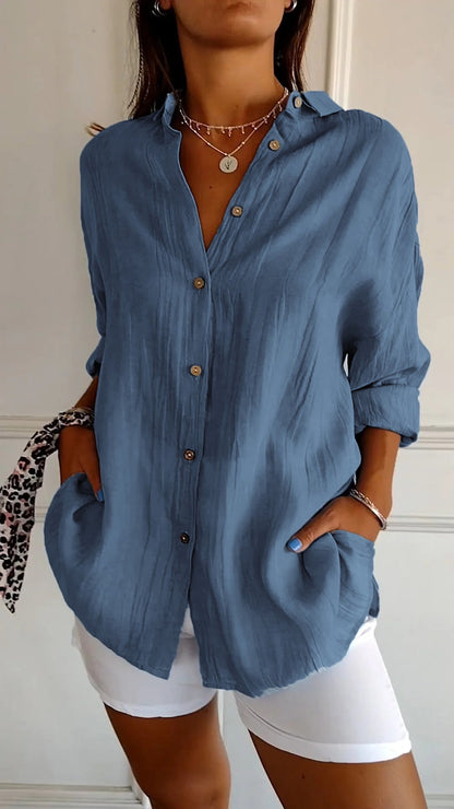 Chemise Femme Chic Manches Longues Plissée 5