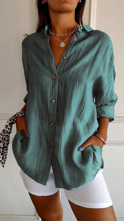 Chemise Femme Chic Manches Longues Plissée 6