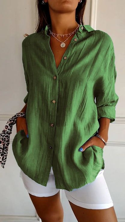 Chemise Femme Chic Manches Longues Plissée 8