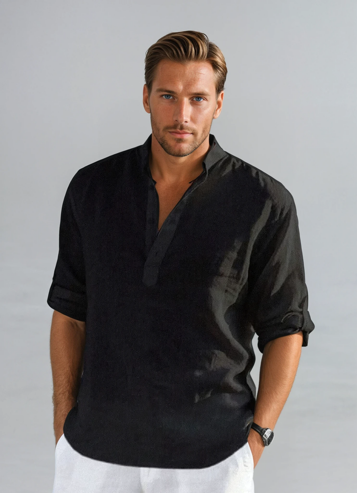 Chemise Homme Décontractée Respirante Style Polyvalent 1