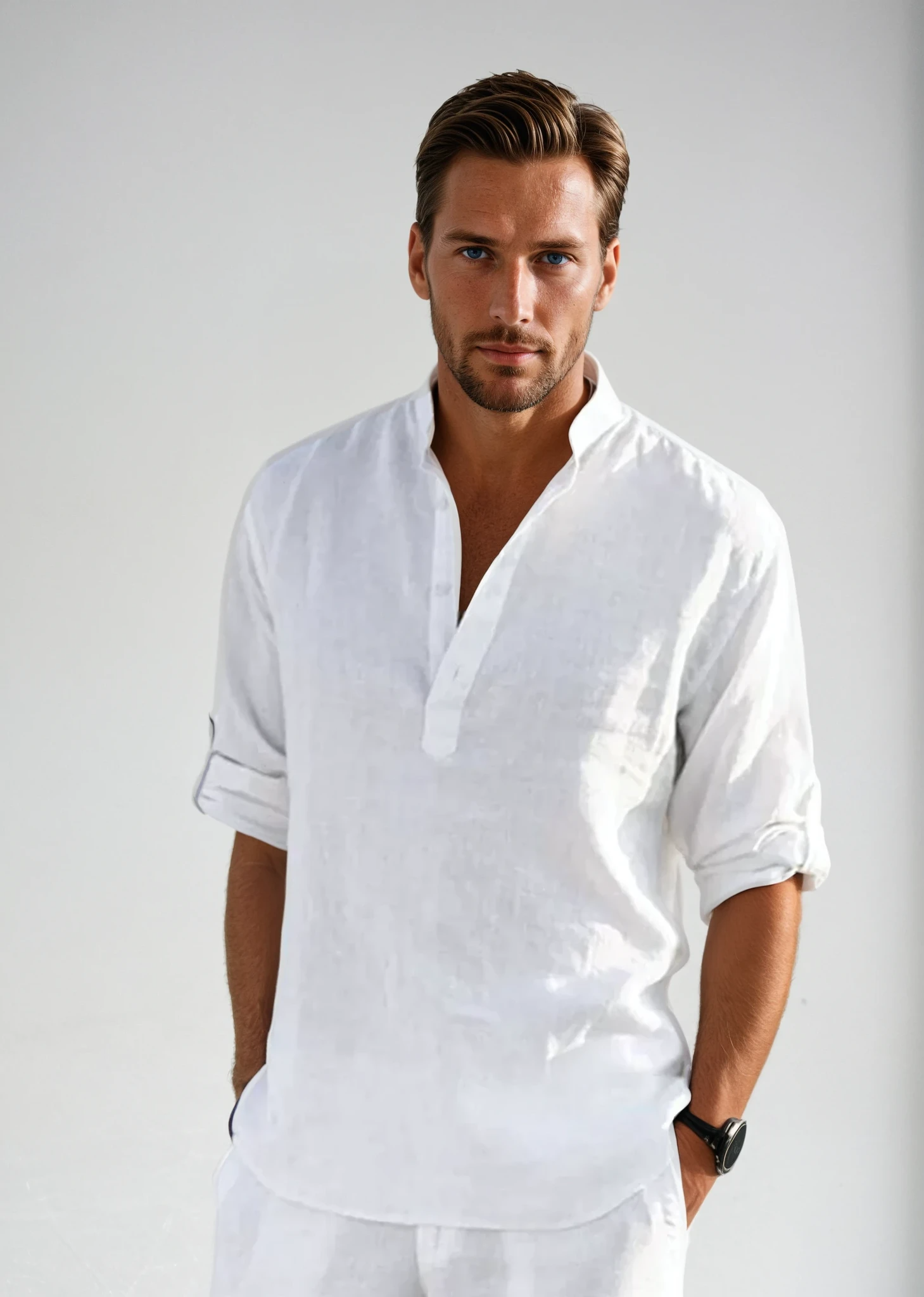 Chemise Homme Décontractée Respirante Style Polyvalent 2
