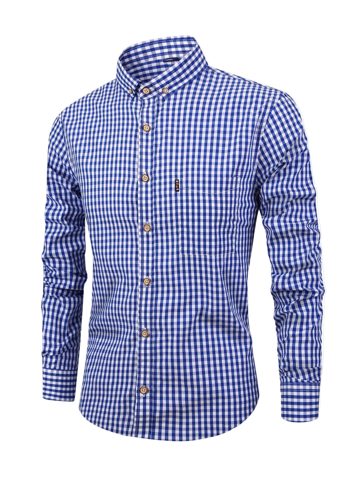 Chemise Homme Coton Coupe Moderne Manches Longues - Foivo