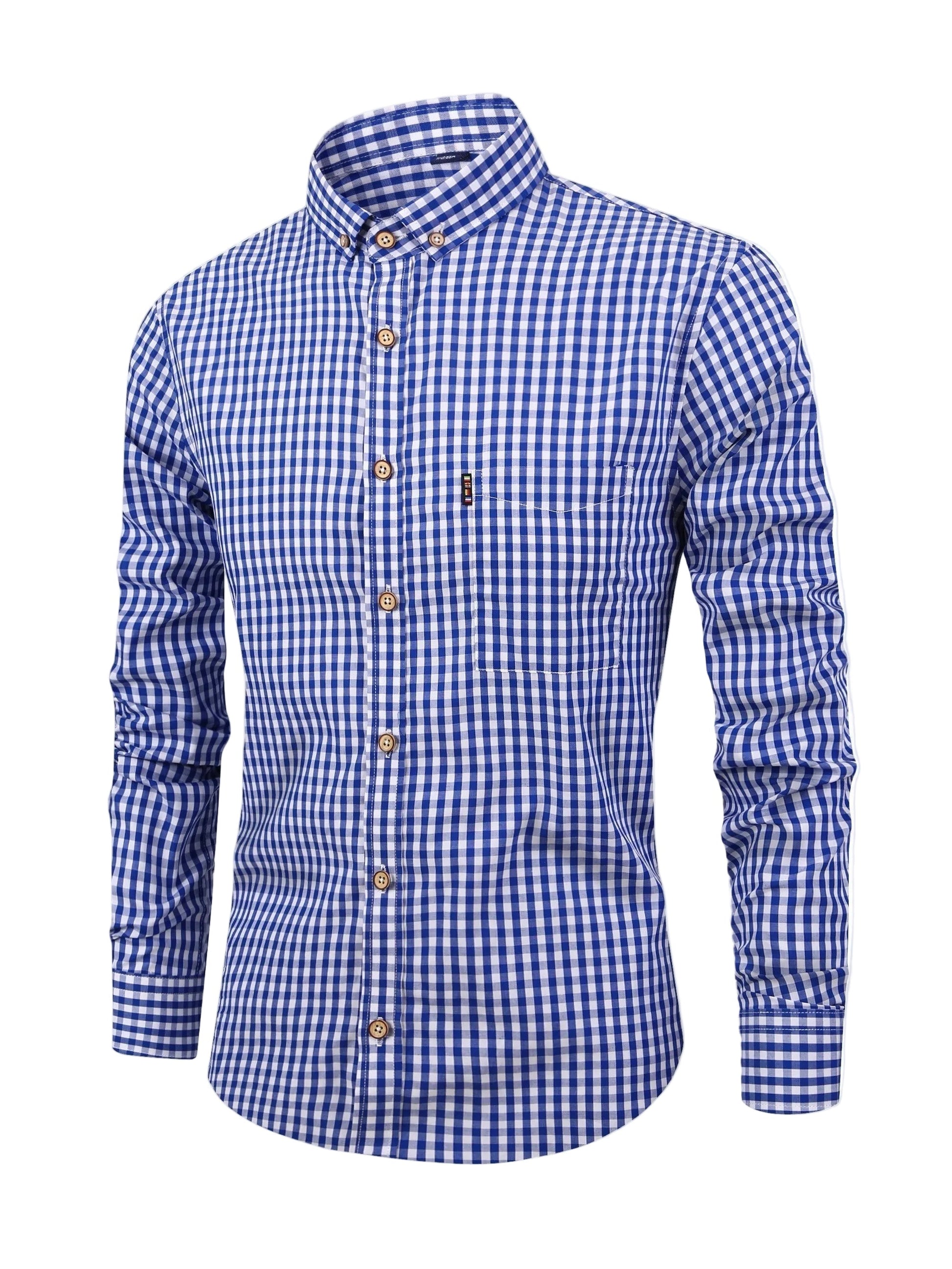 Chemise Homme Coton Coupe Moderne Manches Longues - Foivo