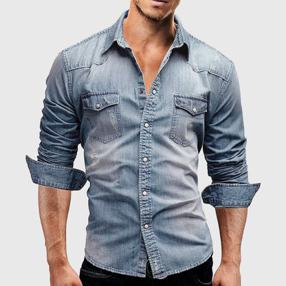 Chemise à Manches Longues pour Hommes avec Fermeture Boutonnée 1