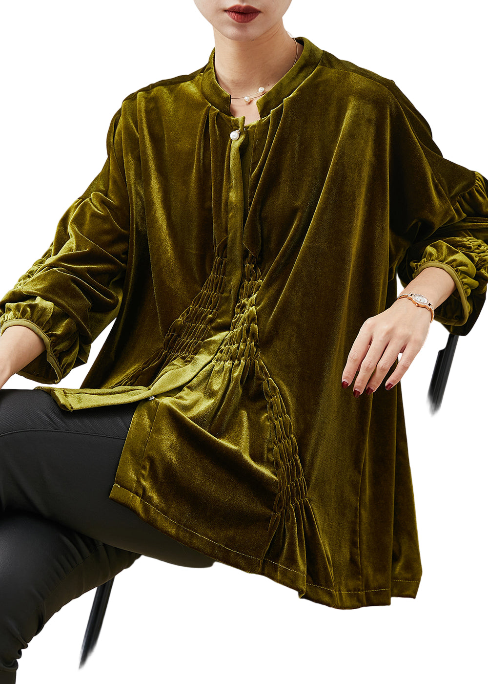 Chemise Femme Coton Coupe Oversize Manches Longues - Foivo