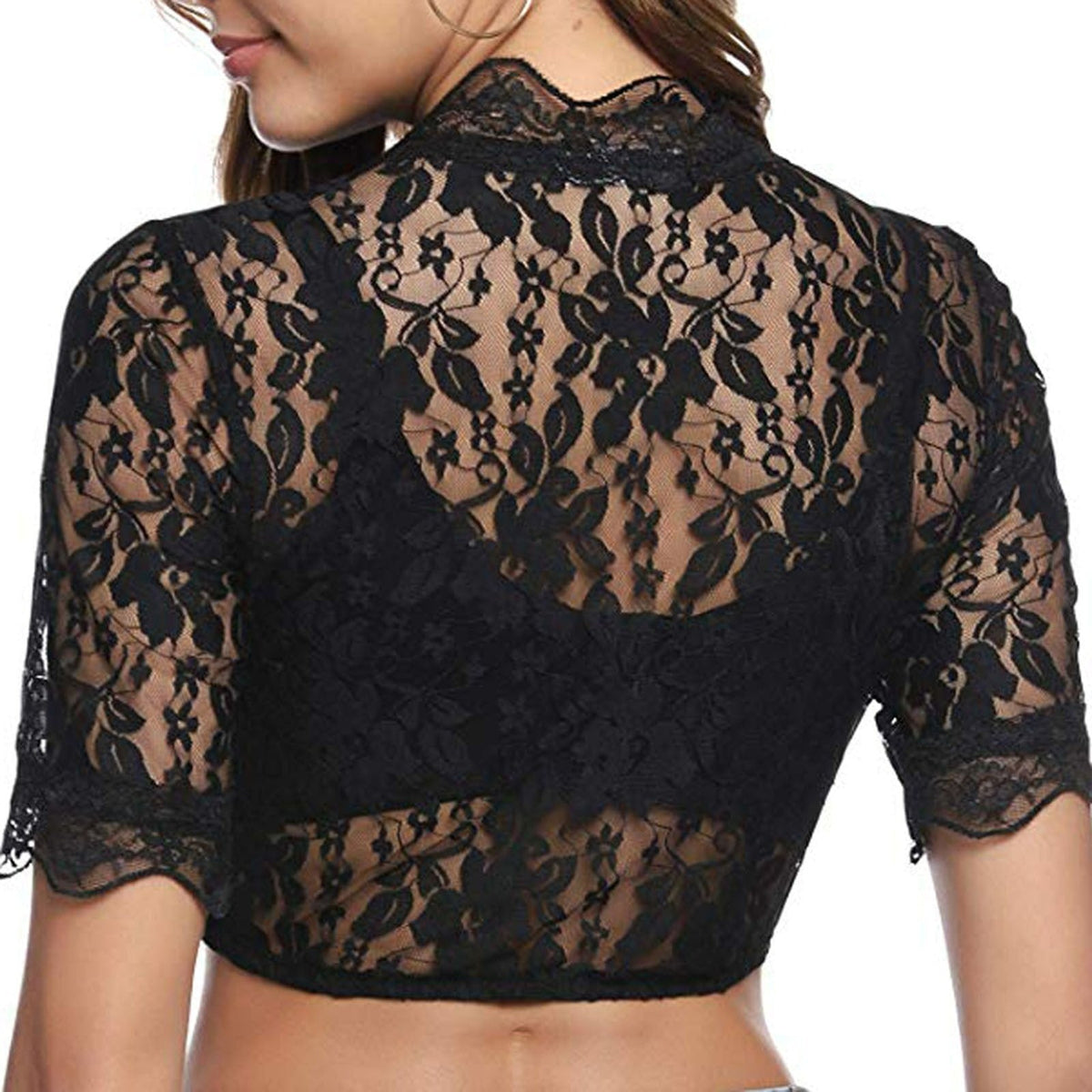 Chemisier Dirndl Bavarois Court en Dentelle 1