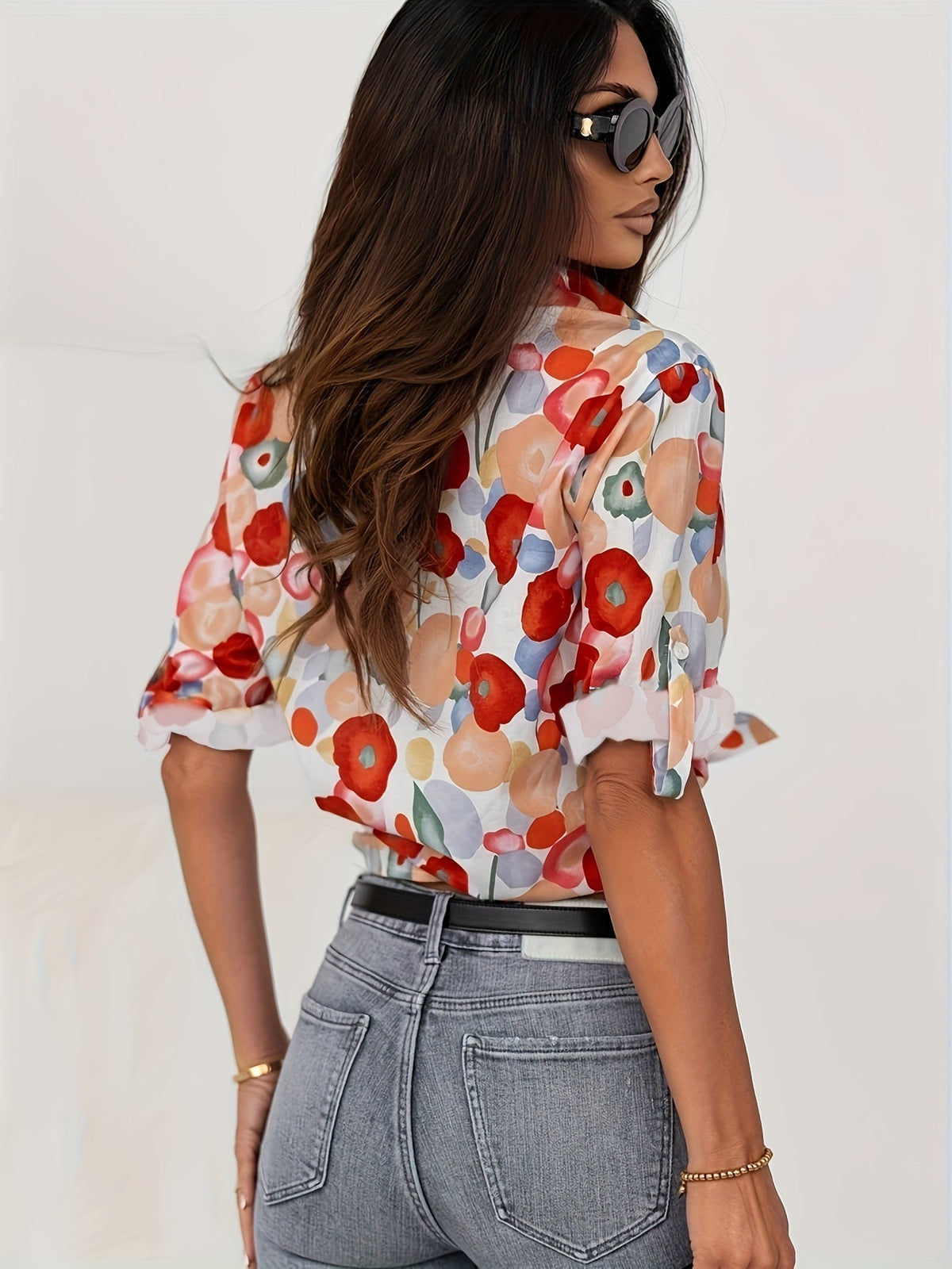 Chemisier à fleurs pour femmes Chic 1