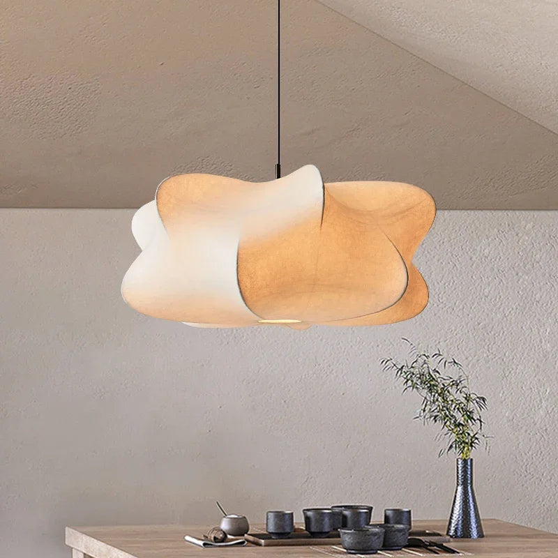 Lampe en Soie Japonaise Élégante et Raffinée - Foivo