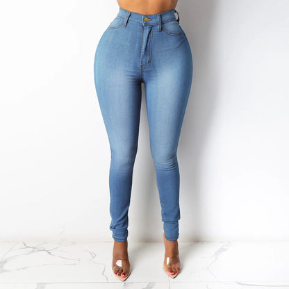 Jeggings Femmes Élégants Taille Haute Noirs