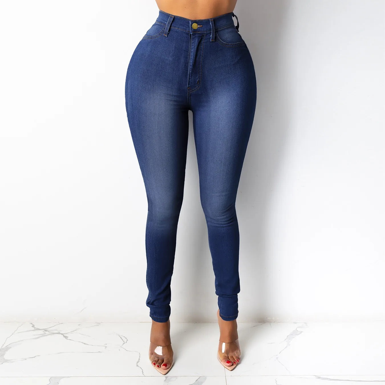 Jeggings Femmes Élégants Taille Haute Noirs