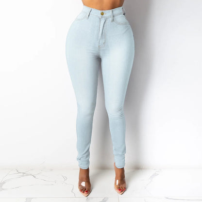 Jeggings Femmes Élégants Taille Haute Noirs