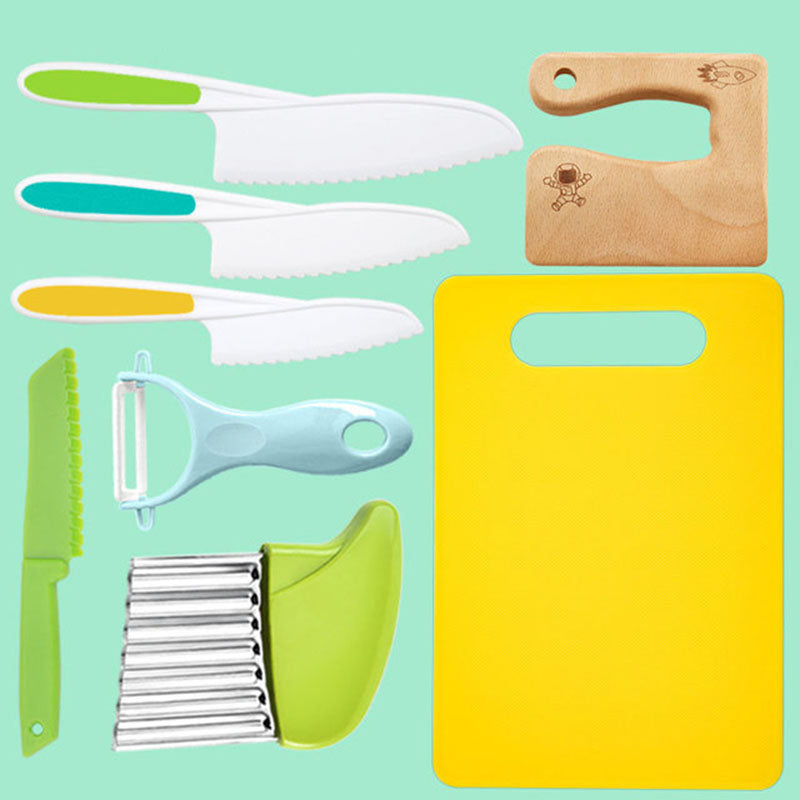 Jouet de Cuisine Enfants 8 Pièces - Ustensiles de Cuisine Sécurisés et Accessoires Amusants - Foivo