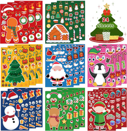 Sac de Noël Enfants Autocollants Déco Fête Création Loisirs - BlxckFR