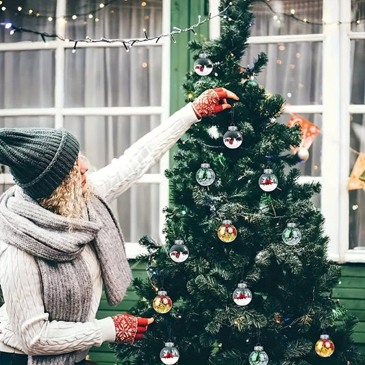 Décorations de Noël Transparentes Rondes en Plastique - BlxckFR