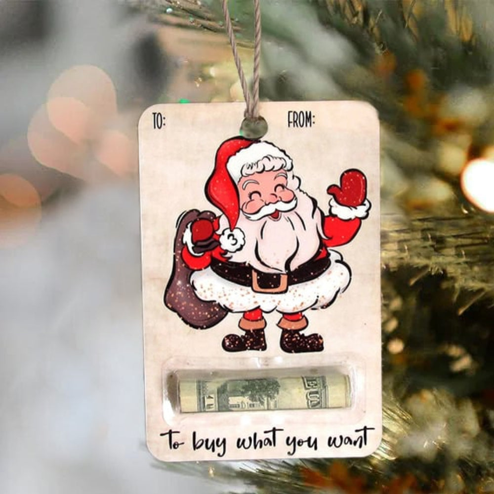 Cartes de Noël Bois Porte-Monnaie Décoration Originale - BlxckFR