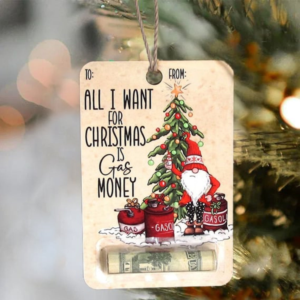 Cartes de Noël Bois Porte-Monnaie Décoration Originale